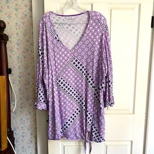 Purple patterned croft&borrow top